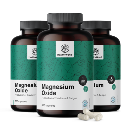 3x Ossido di magnesio 400 mg, totale 1095 capsule