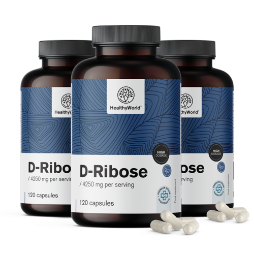 3x D-ribosio 850 mg, totale 360 capsule