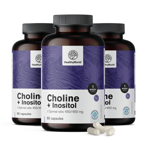 3x Colina-inositolo 450/450 mg, totale 180 capsule