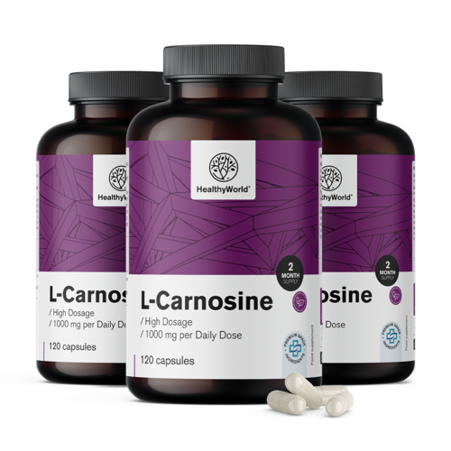 3x L-carnosina 1000 mg, totale 360 capsule