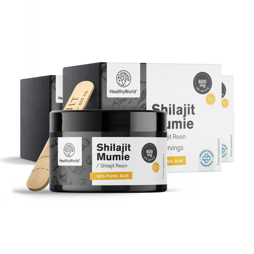 3x Shilajit Mumio 600 mg – resina, totale 90 g