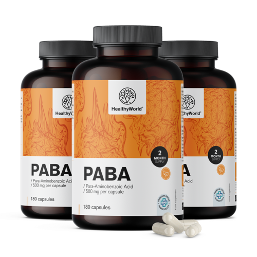 3x PABA 500 mg, totale 540 capsule