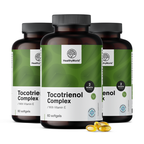 3x Complesso di tocotrienoli con vitamina E, in totale 180 capsule