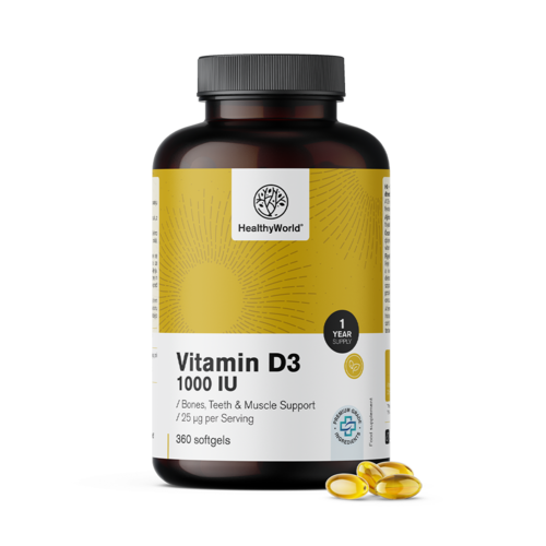 Vitamina D3 1000 U.I., 360 capsule molli