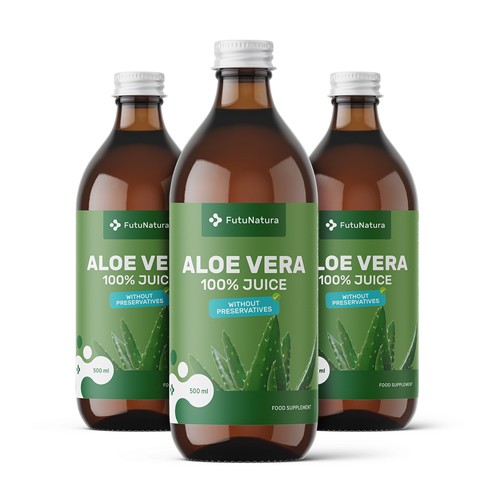 3x 100 % succo di aloe vera, totale 1500 ml
