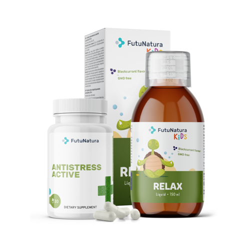 Calma: AntiStress + integratore in forma liquida per bambini, kit