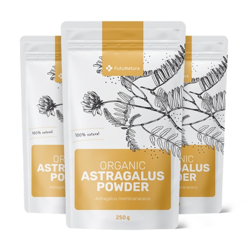 3x BIO Astragalo in polvere, totale 750 g