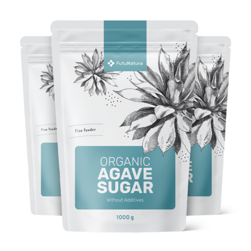 3x BIO Zucchero di agave in polvere, totale 3000 g