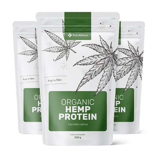 3x BIO Proteine di canapa, totale 1500 g