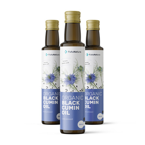 3x BIO Olio di cumino nero, totale 750 ml