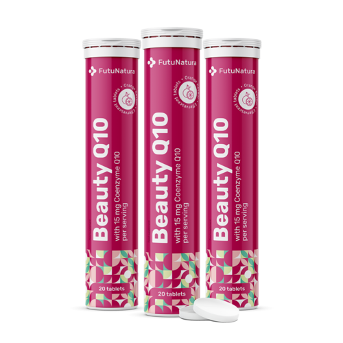 3x Beauty Q10 – compresse effervescenti, totale 60 compresse effervescenti