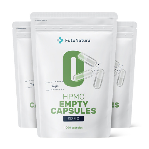 3x Capsule vuote 0 – vegane, totale 3000 capsule