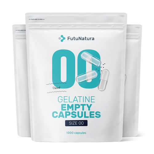 3x Capsule vuote 00 – gelatina, totale 3000 capsule