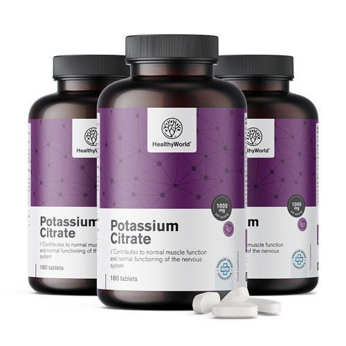 3x Citrato di potassio 1000 mg, totale 540 compresse