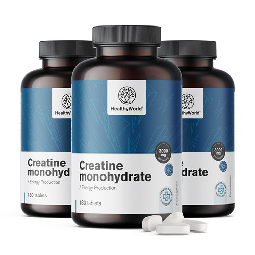 3x Creatina monoidrato 3000 mg, totale 540 compresse