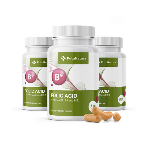 3x Acido folico, totale 90 capsule