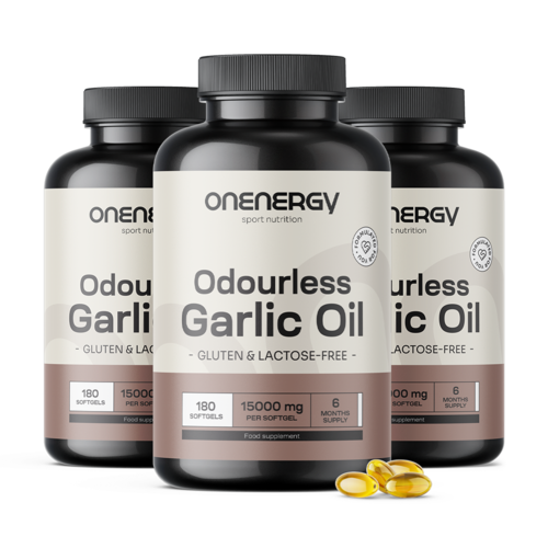 3x Olio d'aglio 15.000 mg, totale 540 capsule molli