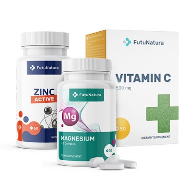 Kit per il sistema immunitario: Vitamina C + Zinco Aktiv + Magnesio Forte