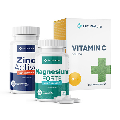 Kit per il sistema immunitario: Vitamina C + Zinco Aktiv + Magnesio Forte