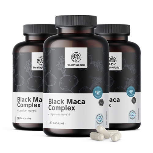 3x Maca nera complesso 5000 mg, totale 540 capsule