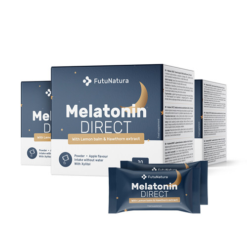 3x Melatonina 1 mg DIRECT, totale 90 bustine