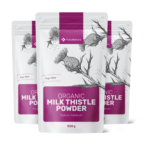 3x BIO Cardo mariano in polvere, totale 1500 g