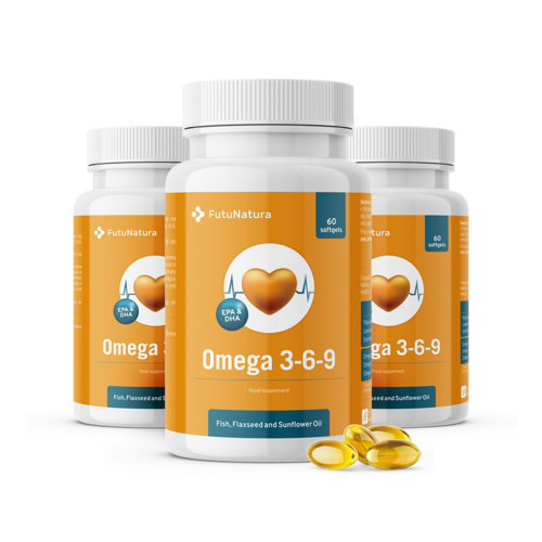 3x Omega 3 6 9, totale 180 capsule molli