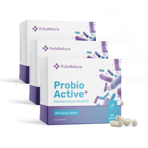 3x Probio Active PLUS – Saccharomyces boulardii 250 mg, totale 60 capsule