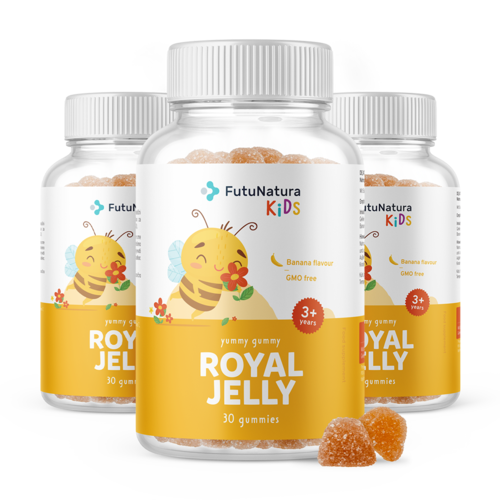 3x ROYAL JELLY – Caramelle gommose con pappa reale per bambini, totale 90 caramelle gommose