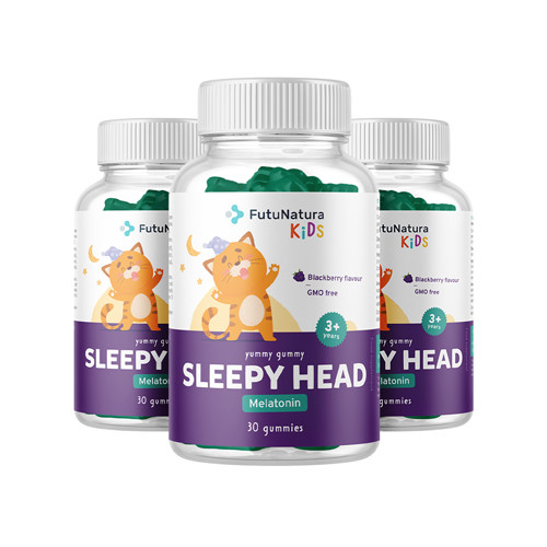 SLEEPY HEAD - Caramelle gommose per bambini per il sonno kit