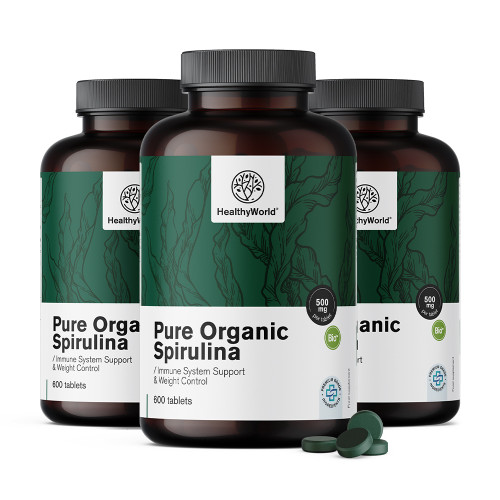 3x BIO Spirulina 500 mg, totale 1800 compresse