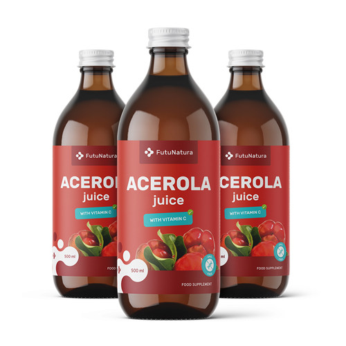 3x Succo di acerola, totale 1500 ml