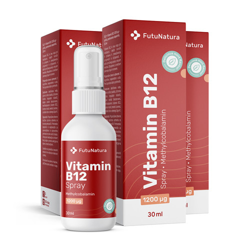 3x Vitamina B12 1200 µg – spray, totale 90 ml