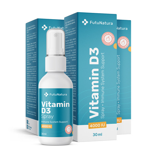 3x Vitamina D3 4000 IU – spray, totale 90 ml