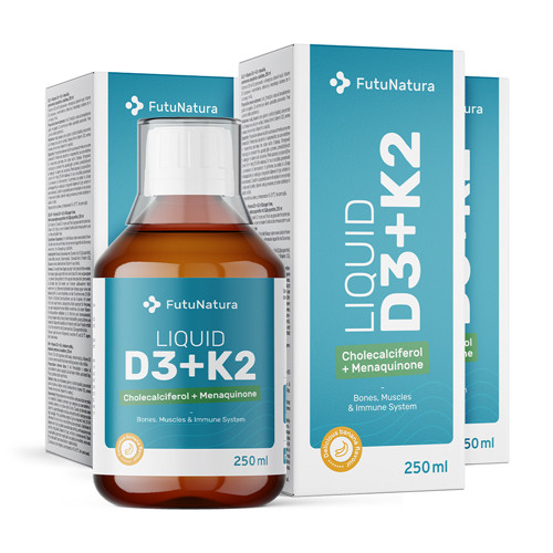 3x Vitamine D3 + K2 – in liquido, totale 750 ml