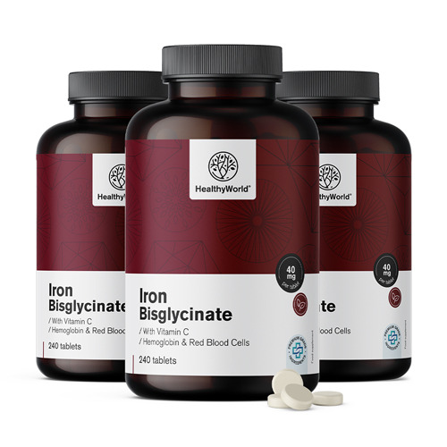 3x Bisglicinato di ferro 40 mg, totale 720 compresse