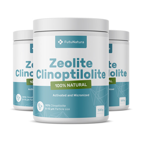 3x Zeolite clinoptilolite, totale 1500 g