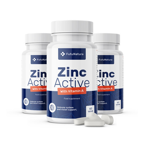 3x Zinco Active + vitamina A, totale 180 compresse
