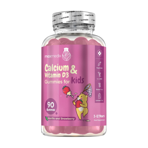 Calcio + vitamina D3 – gommose per bambini, 90 caramelle gommose