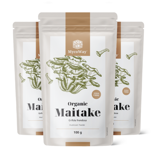 3x BIO Maitake in polvere, totale 300 g