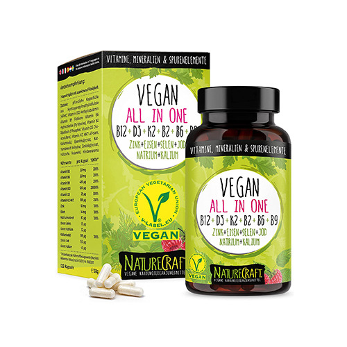 Vitamine e minerali vegani, 120 capsule