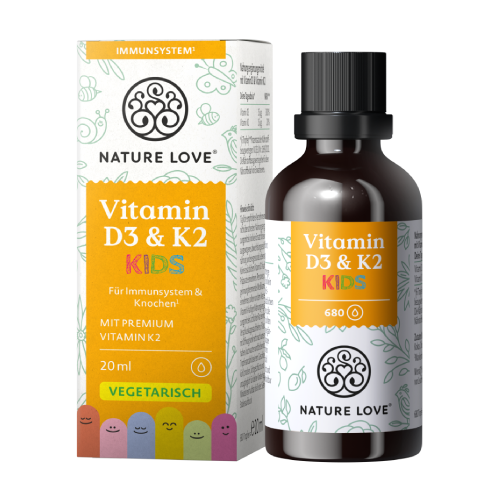 Vitamina D3 e K2 in gocce - per bambini, 20 ml