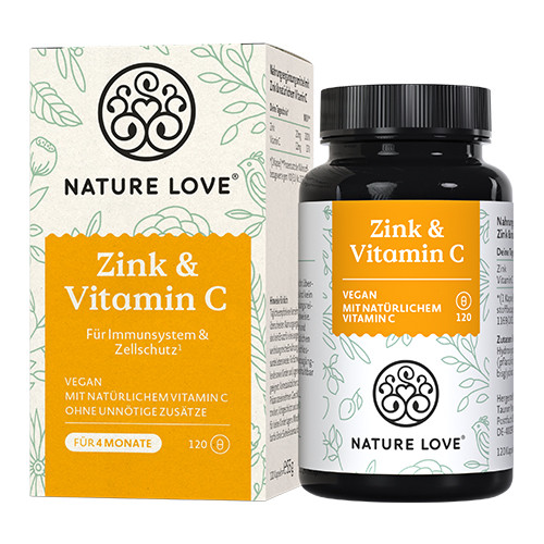 Zinco con vitamina C vegano, 120 capsule