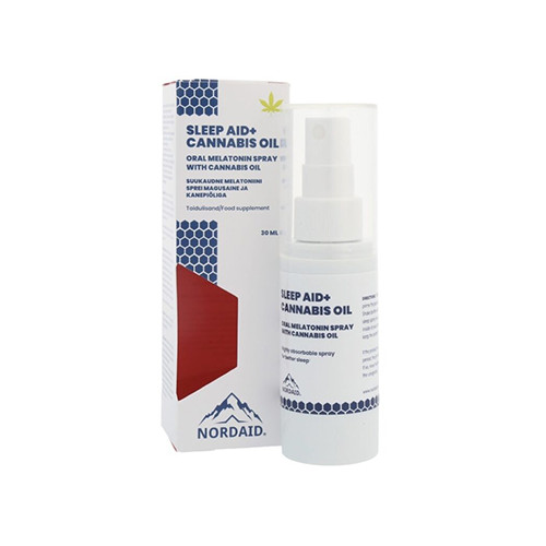 Sleep Aid con melatonina e olio di canapa - spray, 30 ml