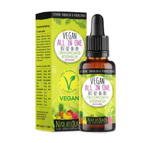 Vitamine e minerali vegani in gocce