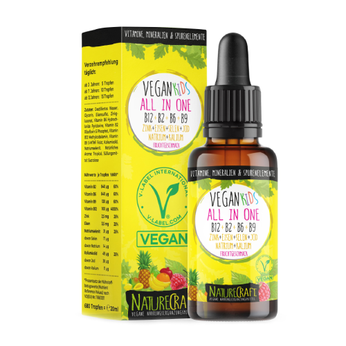 Vitamine e minerali vegani in gocce – per bambini