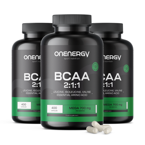 3x BCAA 2:1:1 Mega 700 mg, totale 1200 capsule