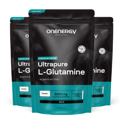 3x L-glutammina – bevanda in polvere, totale 1500 g