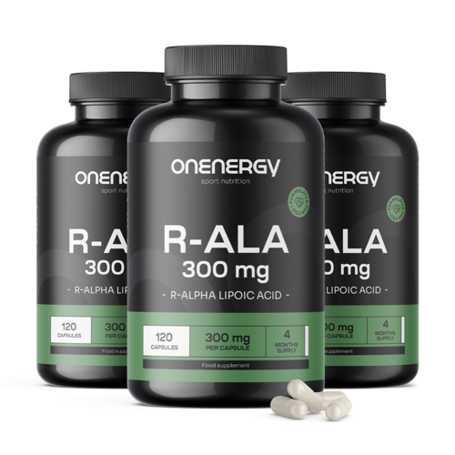 3x R-ALA – Acido R-alfa lipoico 300 mg, totale 360 capsule