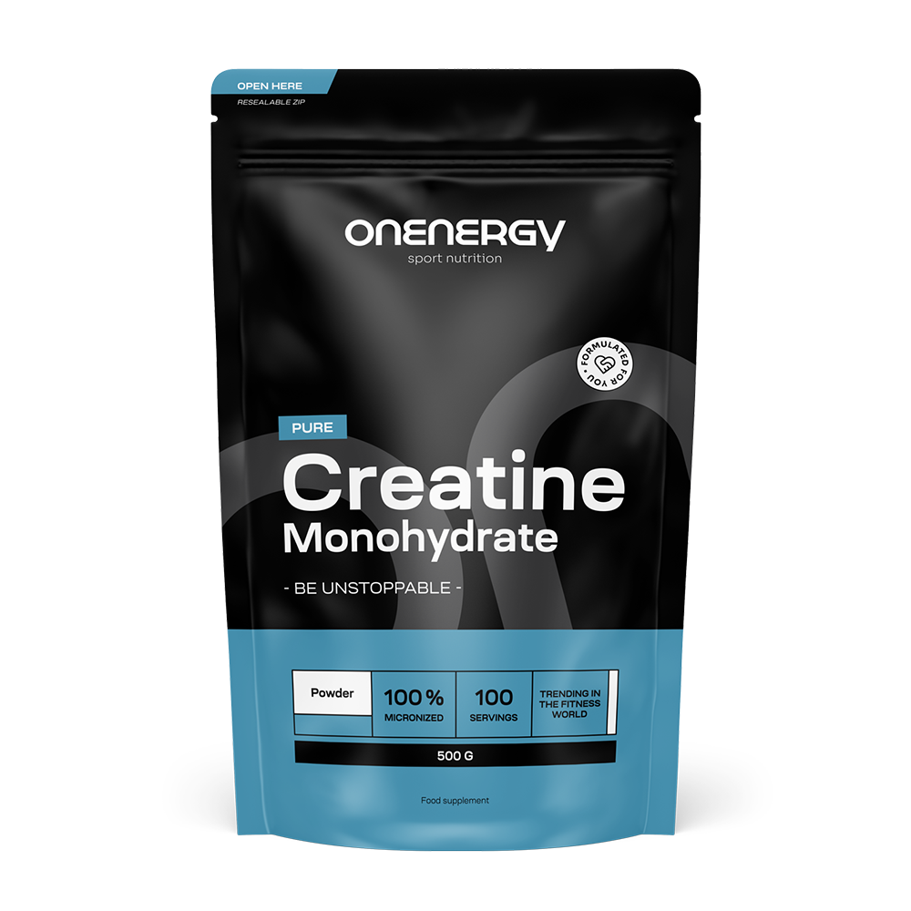 Pure Creatina monoidrato in polvere.